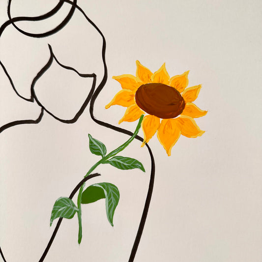 "Sommerlust und Sonnenduft" - handgezeichnete Reproduktion