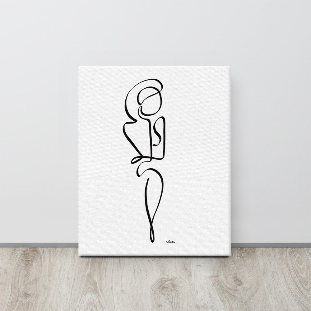 Special Nr. 10 "Madame Royale"-Leinwand-JUDITH CLARA-40x50 cm Leinwand-one-line-art