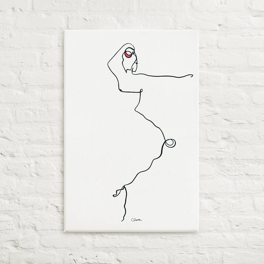 Special Nr. 20 "Tänzerin"-Leinwand-JUDITH CLARA-40x40 cm Leinwand-one-line-art