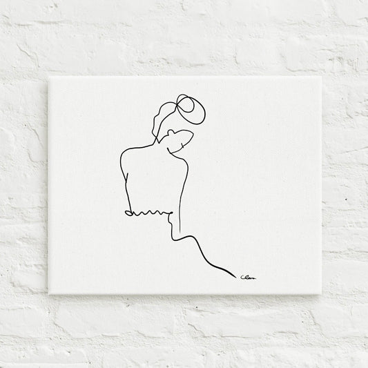 Special Nr. 23 "Frau im Sein"-Leinwand-JUDITH CLARA-40x40 cm Leinwand-one-line-art