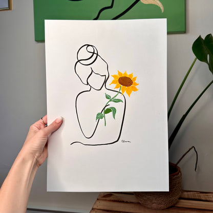 "Sommerlust und Sonnenduft" - handgezeichnete Reproduktion