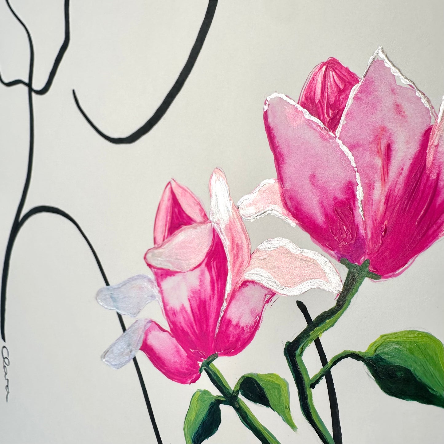 Frauen in der Blüte Nr. 6 - handgezeichnet