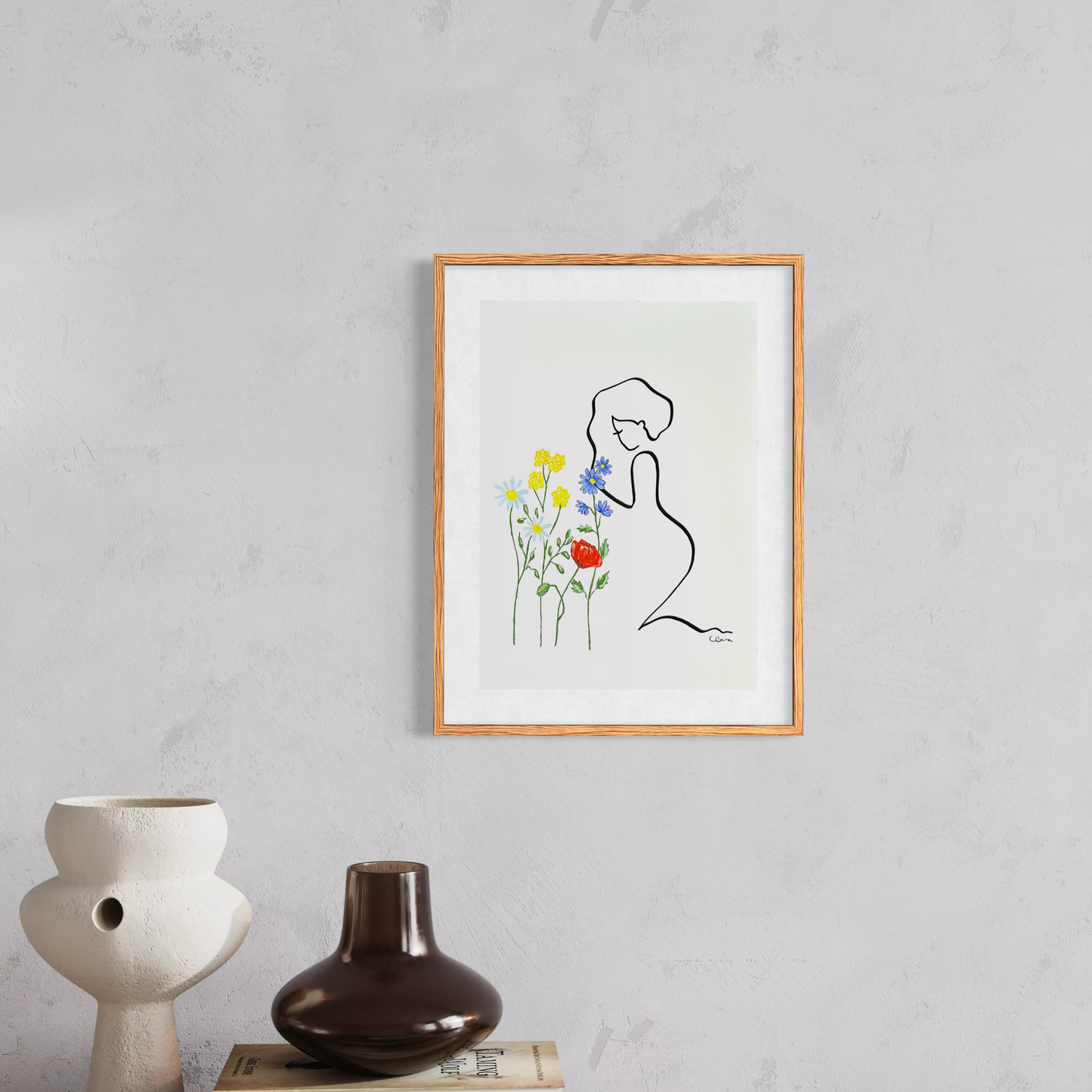 Frauen in der Blüte Nr. 3 - handgezeichnet