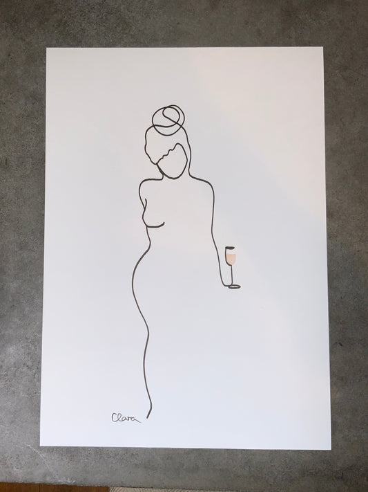 "Lichtgestalt" - handgezeichnete Reproduktion