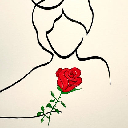 Frauen in der Blüte Nr. 2 - handgezeichnet