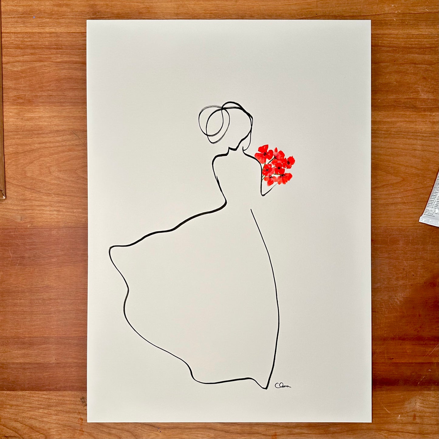 Frauen in der Blüte Nr. 5 - handgezeichnet