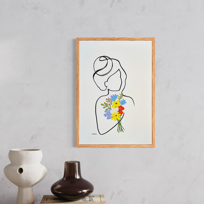 Frauen in der Blüte Nr. 1 - handgezeichnet