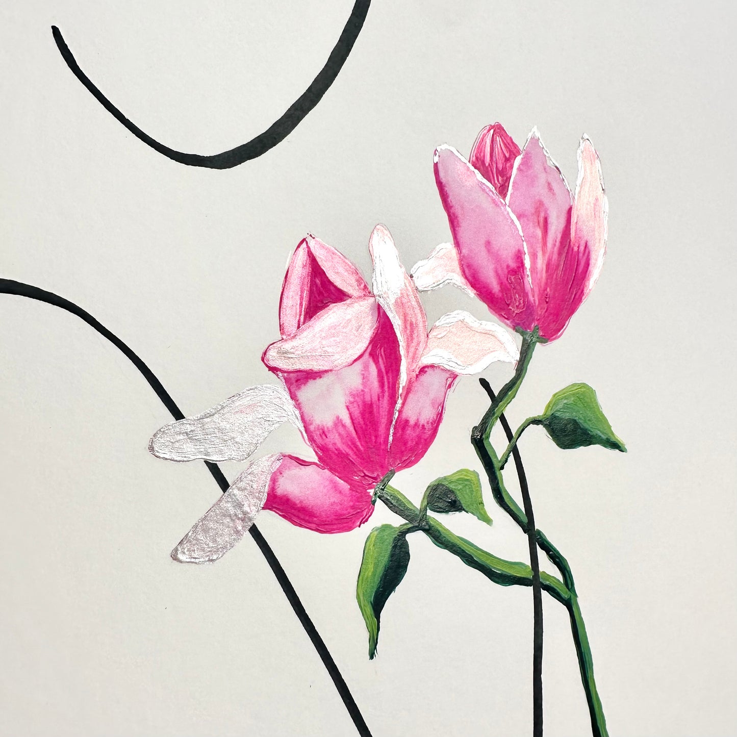 Frauen in der Blüte Nr. 6 - handgezeichnet