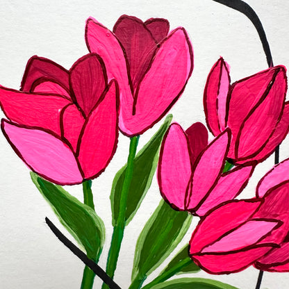 Frauen in der Blüte Nr. 4 - handgezeichnet