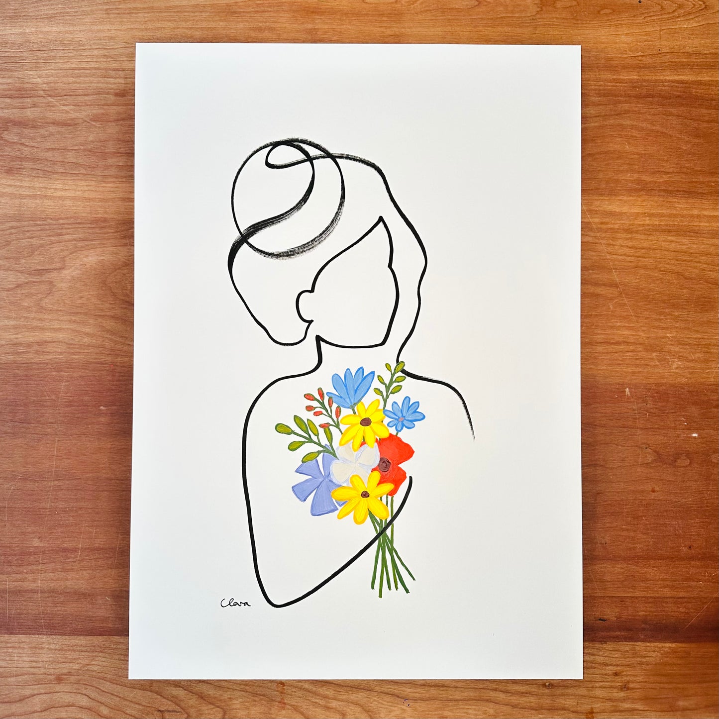 Frauen in der Blüte Nr. 1 - handgezeichnet