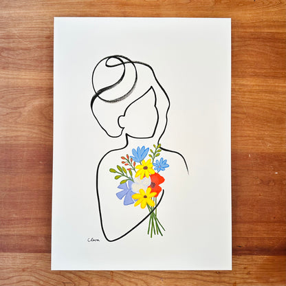 Frauen in der Blüte Nr. 1 - handgezeichnet