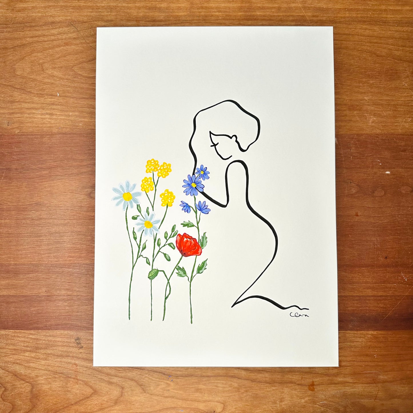 Frauen in der Blüte Nr. 3 - handgezeichnet