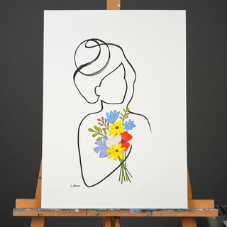 Frauen in der Blüte Nr. 1 - handgezeichnet