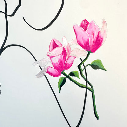 Frauen in der Blüte Nr. 6 - handgezeichnet