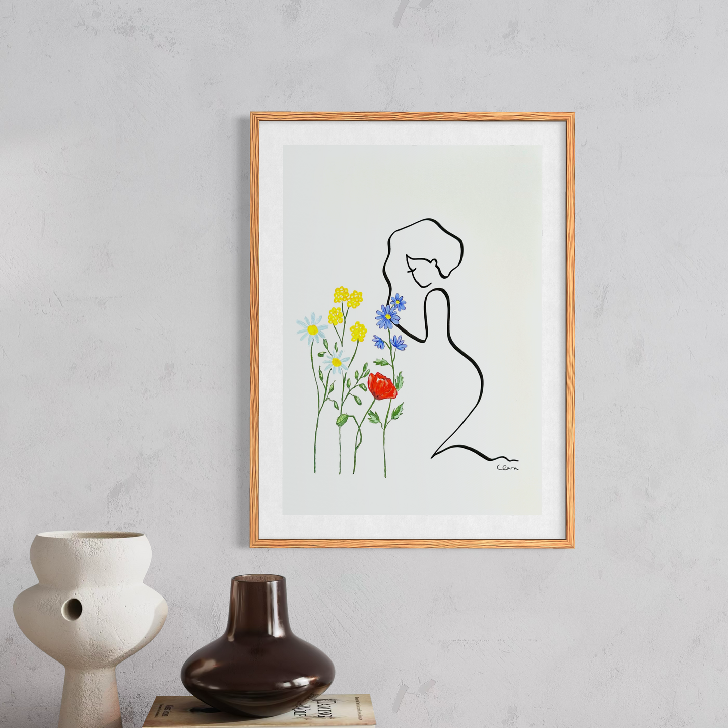 Frauen in der Blüte Nr. 3 - handgezeichnet