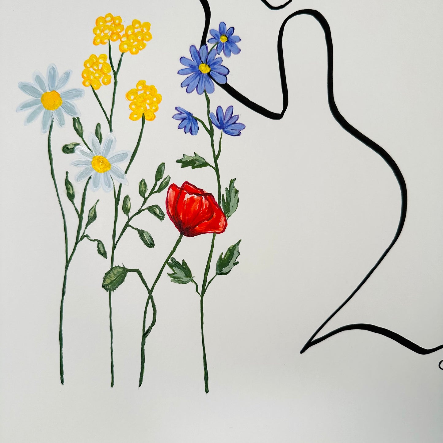 Frauen in der Blüte Nr. 3 - handgezeichnet