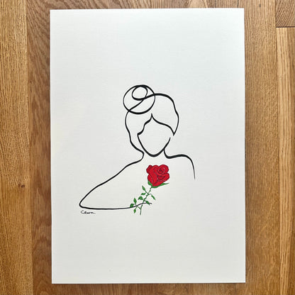 Frauen in der Blüte Nr. 2 - handgezeichnet