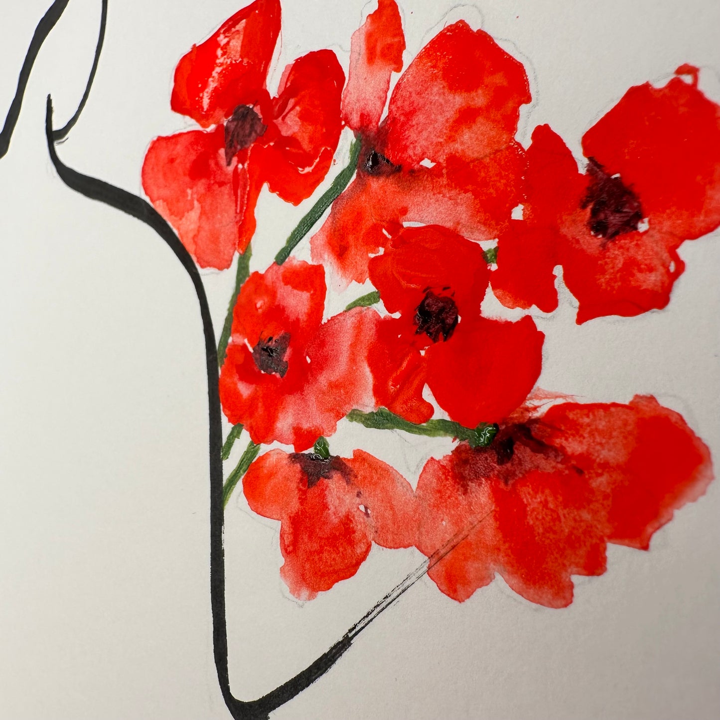 Frauen in der Blüte Nr. 5 - handgezeichnet