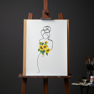 Frauen in der Blüte Nr. 9 - handgezeichnet
