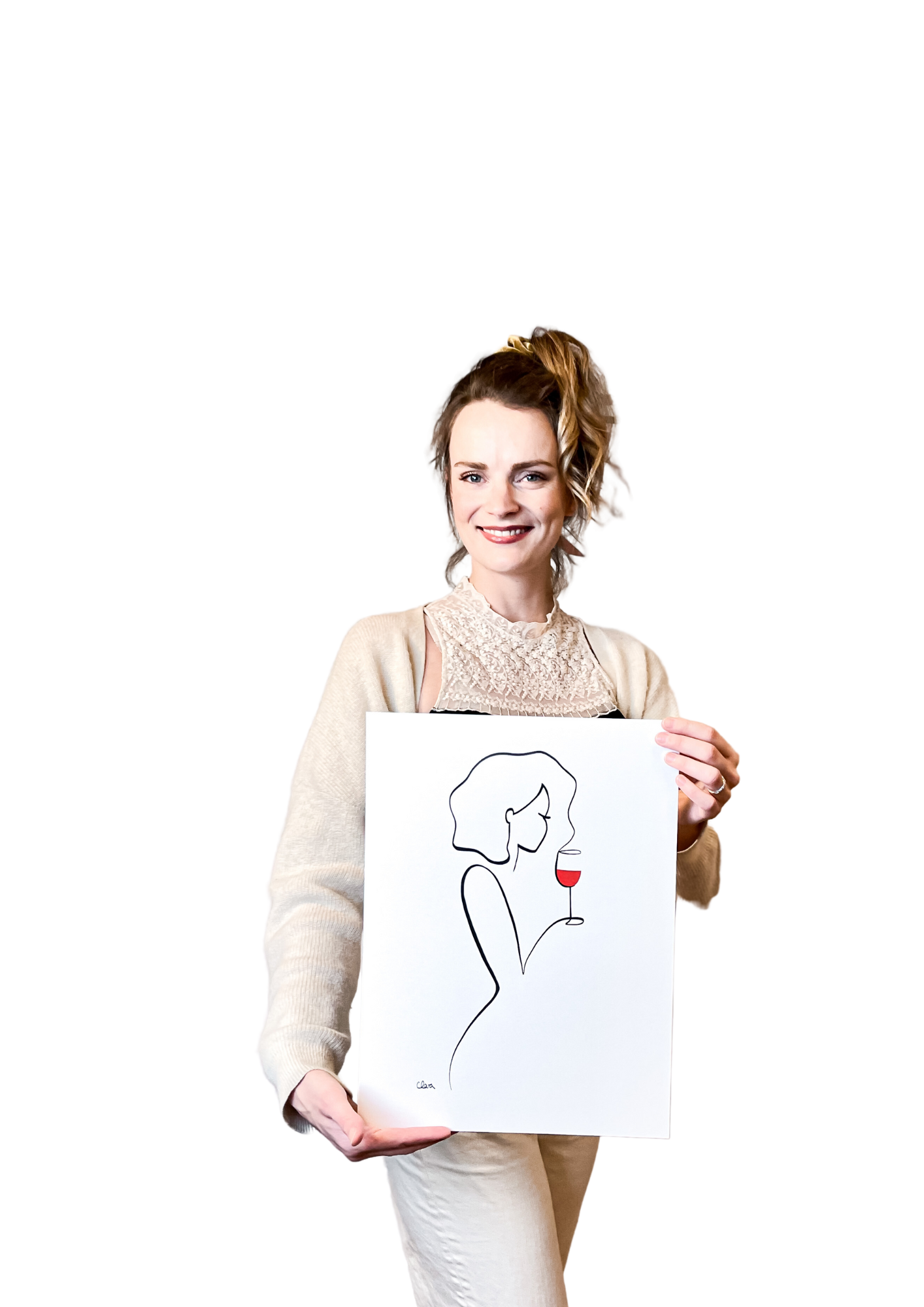 minimalistisches Bild aus einer Linie gehalten von Judith Clara