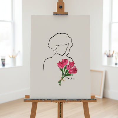 Frauen in der Blüte Nr. 4 - handgezeichnet
