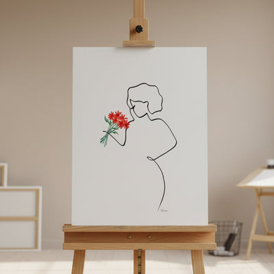 Frauen in der Blüte Nr. 8 - handgezeichnet