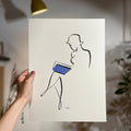 Annett *Limited Edition* (creme weiß Papier)-Poster & Bildende Kunst-JUDITH CLARA-1-one-line-art
