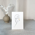 Frauen am Weinen 10er Set Gold-Set-JUDITH CLARA-10x15 cm Papier 300g (zartweiß)-one-line-art