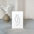 Frauen am Weinen 10er Set Rot und Gold-Set-JUDITH CLARA-10x15 cm Papier 300g (zartweiß)-one-line-art