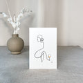 Frauen am Weinen 10er Set Gold-Set-JUDITH CLARA-10x15 cm Papier 300g (zartweiß)-one-line-art