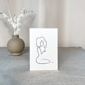 Frauen am Weinen 10er Set Gold-Set-JUDITH CLARA-10x15 cm Papier 300g (zartweiß)-one-line-art