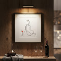 Frauen am Weinen Nr. 8-Kunst-JUDITH CLARA-30x40 cm (zartweiß) Papier 300g-one-line-art