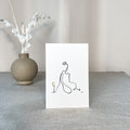 Frauen am Weinen 10er Set Gold-Set-JUDITH CLARA-10x15 cm Papier 300g (zartweiß)-one-line-art