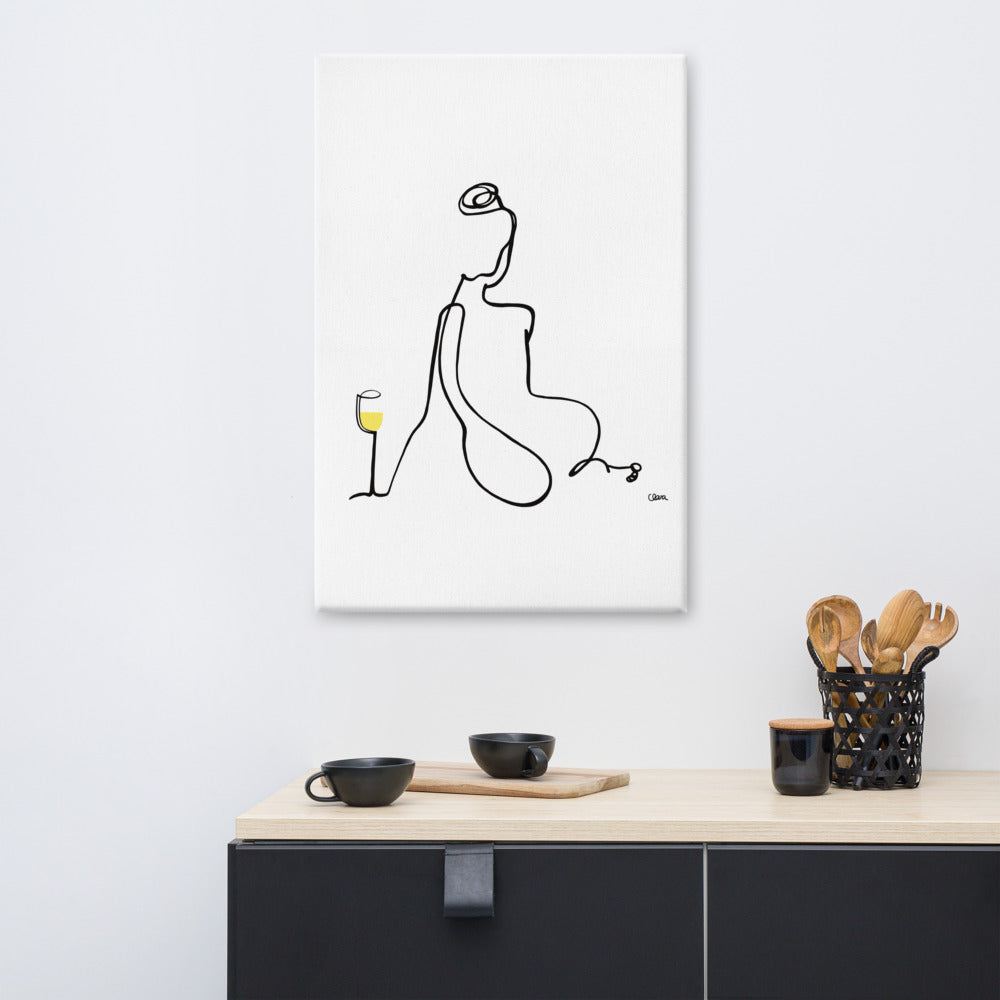 Frauen am Weinen Nr. 8-Kunst-JUDITH CLARA-30x40 cm (zartweiß) Papier 300g-one-line-art