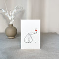 Frauen am Weinen Nr. 9-Kunst-JUDITH CLARA-10x15 cm (zartweiß) Papier 300g-one-line-art