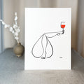 Frauen am Weinen 10er Set Rot und Gold-Set-JUDITH CLARA-10x15 cm Papier 300g (zartweiß)-one-line-art