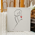 Frauen am Weinen Nr. 10-Kunst-JUDITH CLARA-30x40 cm (zartweiß) Papier 300g-one-line-art