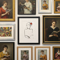 Frauen und Bücher Nr. 8-Kunstdruck-JUDITH CLARA-30x40 cm (zartweiß) Papier 300g-one-line-art