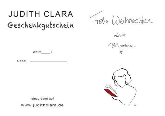 JUDITH CLARA ♥ Geschenkgutschein-Geschenkgutschein-Judith Clara-15,00 €-one-line-art