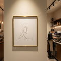 Kaffee oder Tee? Nr. 7-JUDITH CLARA-30x40 cm (zartweiß) Papier 300g-one-line-art