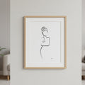 Mutter und Kind Nr. 5-Leinwand-JUDITH CLARA-30x40 cm (zartweiß) Papier 300g-one-line-art