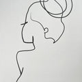 Special Nr. 22 "Seitenblick"-Leinwand-JUDITH CLARA-40x40 cm Leinwand-one-line-art