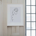 Special Nr. 22 "Seitenblick"-Leinwand-JUDITH CLARA-40x40 cm Leinwand-one-line-art