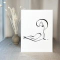 Special Nr. 4 "Badenixe"-Leinwand-JUDITH CLARA-30x40 cm (zartweiß) Papier 300g-one-line-art