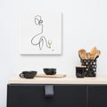 Frauen am Weinen Nr. 3-Kunst-JUDITH CLARA-40x40 cm Leinwand-one-line-art
