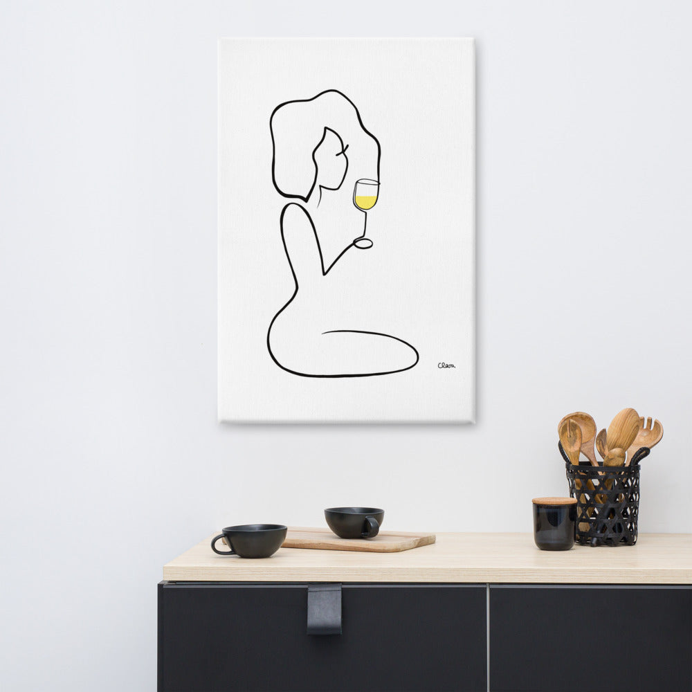 Frauen am Weinen Nr. 4-Kunst-JUDITH CLARA-60x90 cm Leinwand-one-line-art