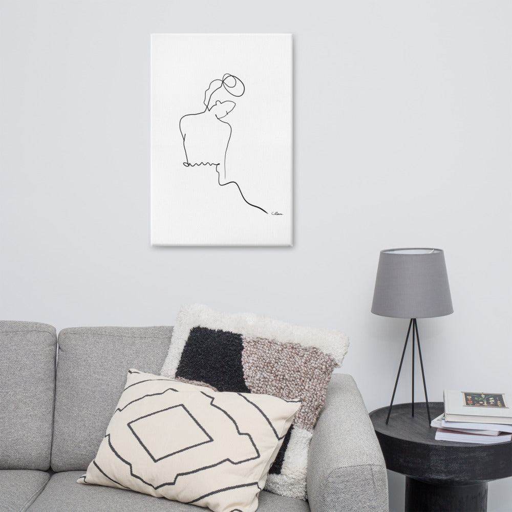 Special Nr. 23 "Frau im Sein"-Leinwand-JUDITH CLARA-60x90 cm Leinwand-one-line-art