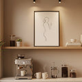 Kaffee oder Tee? Nr. 2-JUDITH CLARA-30x40 cm (zartweiß) Papier 300g-one-line-art
