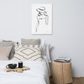Special Nr. 1 "Frau mit Blau"-Leinwand-JUDITH CLARA-60x90 cm Leinwand-one-line-art