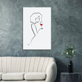 Frauen am Weinen Nr. 10-Kunst-JUDITH CLARA-60x90 cm Leinwand-one-line-art